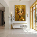 Woman's Golden Serenity Wall Art by Tailored Canvases