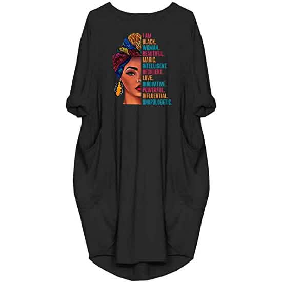 Woman's Long Sleeve Loose Pocket Oversize Tunic Dress by DailySale