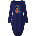 Woman's Long Sleeve Loose Pocket Oversize Tunic Dress by DailySale