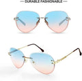 Women Aviation Sunglasses - Polycarbonate UV 400 Adjustable Legs by DailySale