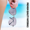Women Aviation Sunglasses - Polycarbonate UV 400 Adjustable Legs by DailySale