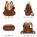 Women Backpack Purse PU Leather Anti-theft Casual Shoulder Bag by DailySale