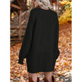 Women Crewneck Long Sleeve Oversized Cable Knit Chunky Pullover Short Sweater Dresses by DailySale
