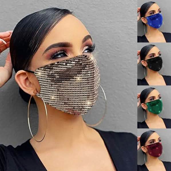 Women Fashion Sequins Breathable Washable and Reusable Mouth Mask by DailySale