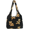 Women Girls Cute Bear Plush Shoulder Bag Large Tote by DailySale