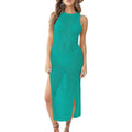 Women Hollow Out Sleeveless Bikini Swimsuit Side Split Long Beach Dresses by DailySale
