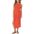 Women Hollow Out Sleeveless Bikini Swimsuit Side Split Long Beach Dresses by DailySale