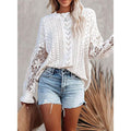 Women Lace Crew Neck Sweater by DailySale