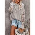 Women Lace Crew Neck Sweater by DailySale