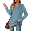 Women Lightweight V Neck Long Sleeve Tunic by DailySale