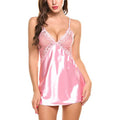 Women Lingerie V-Neck Satin Lace Sleepwear by DailySale