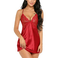 Women Lingerie V-Neck Satin Lace Sleepwear by DailySale