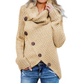 Women Long Sleeve Asymmetric Wrap Pullover Sweater Jumper Tops by DailySale