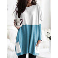 Women Long Sleeve Casual Pocket T-Shirt Loose Plus Size Top Blouse by DailySale