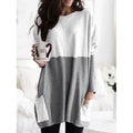 Women Long Sleeve Casual Pocket T-Shirt Loose Plus Size Top Blouse by DailySale