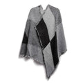 Women Long Soft Knitted Shawl Extra Thick Plaid Blanket Wrap Cape by DailySale