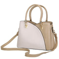 Women Medium Sized Leather Satchel Crossbody Bag with Stylish Stitching Detachable Strap by DailySale