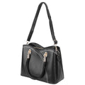Women Medium Sized Leather Satchel Crossbody Bag with Stylish Stitching Detachable Strap by DailySale