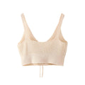 Women Sleeveless Lace Up Knitted Cami Tank Top Sexy Loose Crop Tops Blouse by DailySale