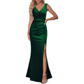 Women Sleeveless V Neck Split Evening Cocktail Long Dress by DailySale