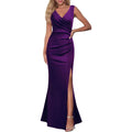 Women Sleeveless V Neck Split Evening Cocktail Long Dress by DailySale