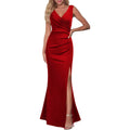 Women Sleeveless V Neck Split Evening Cocktail Long Dress by DailySale