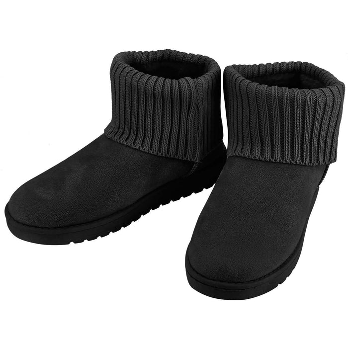 Women Suede Mid-Calf Snow Boot with Anti-slip Rubber Base by DailySale