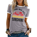 Women Sunshine Graphic Long Sleeves Tees Blouses by DailySale
