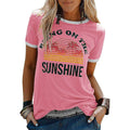 Women Sunshine Graphic Long Sleeves Tees Blouses by DailySale