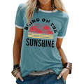 Women Sunshine Graphic Long Sleeves Tees Blouses by DailySale
