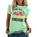 Women Sunshine Graphic Long Sleeves Tees Blouses by DailySale
