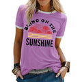Women Sunshine Graphic Long Sleeves Tees Blouses by DailySale