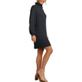 Women Turtleneck Long Lantern Sleeve Casual Loose Oversized Sweater Dress by DailySale