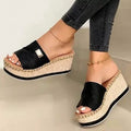 Women Wedge Slippers Platform Flip Flops Soft Comfortable New Casual Outdoor Beach Sandals by DailySale