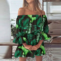 Women's 3/4 Length Sleeve Floral Ruffle Summer Spring Off Shoulder Dress by DailySale