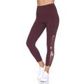 Women's 7/8 Active Leggings with Sheer Mesh Floral Panel and Pockets by DailySale