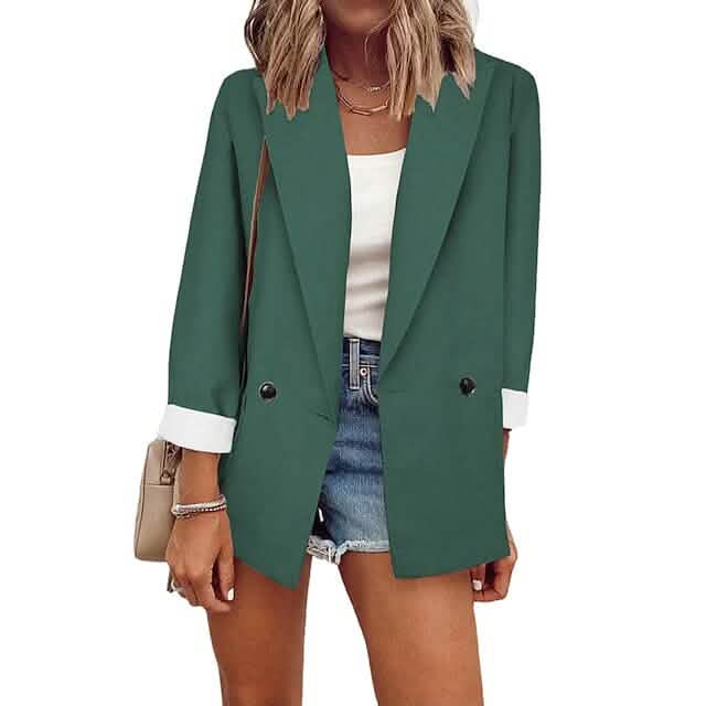 Women's Basic Double Breasted Solid Colored Blazer by DailySale