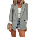 Women's Basic Double Breasted Solid Colored Blazer by DailySale