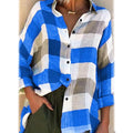 Women's Basic Loose Checkered Long Sleeve Shirt by DailySale