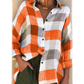 Women's Basic Loose Checkered Long Sleeve Shirt by DailySale