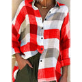 Women's Basic Loose Checkered Long Sleeve Shirt by DailySale