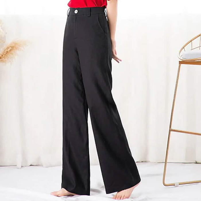 Women's Basic Soft Straight Twill Pants by DailySale