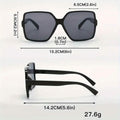 Women's Black Oversized PC Frame Glasses by DailySale