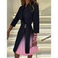 Women's Blazer Dress A Line Dress Knee Length Ruched Print Dress by DailySale