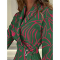 Women's Blazer Dress A Line Dress Knee Length Ruched Print Dress by DailySale