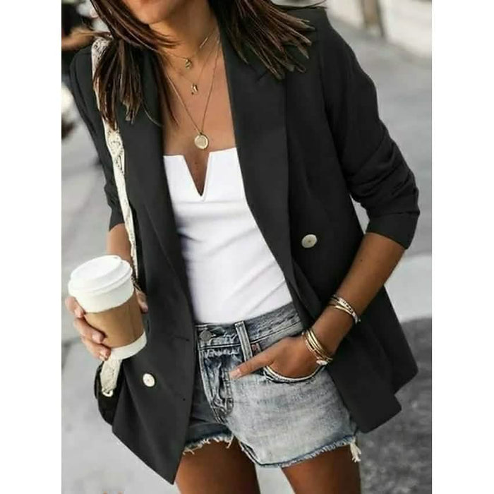 Women's Blazer Solid Color Classic Style by DailySale