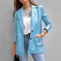 Women's Blazer Warm Breathable Outdoor Office Street Pocket Single Breasted Turndown by DailySale