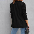 Women's Blazer Warm Breathable Outdoor Office Street Pocket Single Breasted Turndown by DailySale