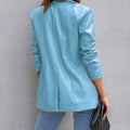 Women's Blazer Warm Breathable Outdoor Office Street Pocket Single Breasted Turndown by DailySale