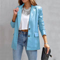 Women's Blazer Warm Breathable Outdoor Office Street Pocket Single Breasted Turndown by DailySale